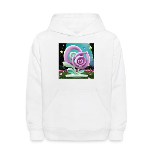 Lila Bloom | Double Floral Eco-Inspired Art - Kids' Hoodie
