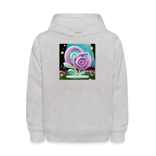 Lila Bloom | Double Floral Eco-Inspired Art - Kids' Hoodie