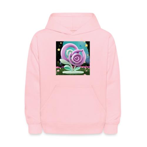 Lila Bloom | Double Floral Eco-Inspired Art - Kids' Hoodie
