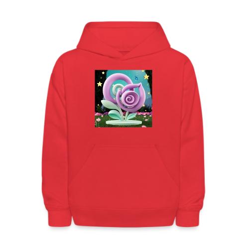 Lila Bloom | Double Floral Eco-Inspired Art - Kids' Hoodie