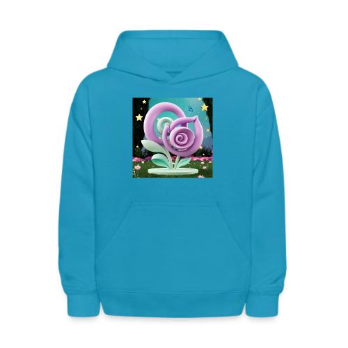 Lila Bloom | Double Floral Eco-Inspired Art - Kids' Hoodie