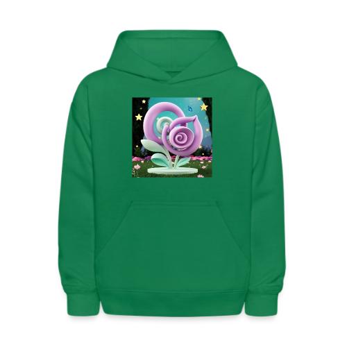 Lila Bloom | Double Floral Eco-Inspired Art - Kids' Hoodie