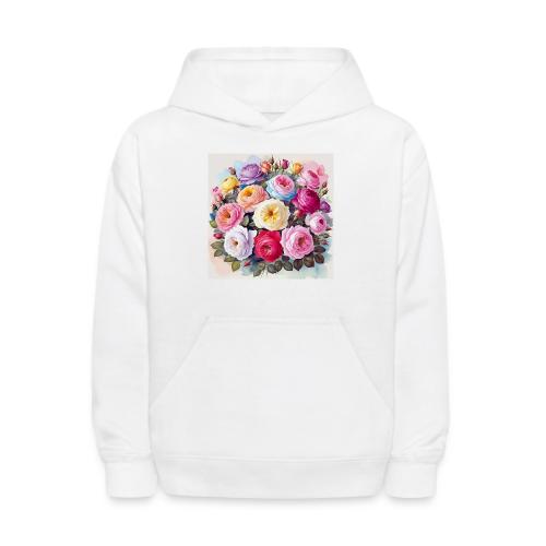 beautiful flowers floral design, wellness, nature - Kids' Hoodie