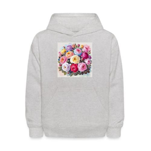 beautiful flowers floral design, wellness, nature - Kids' Hoodie