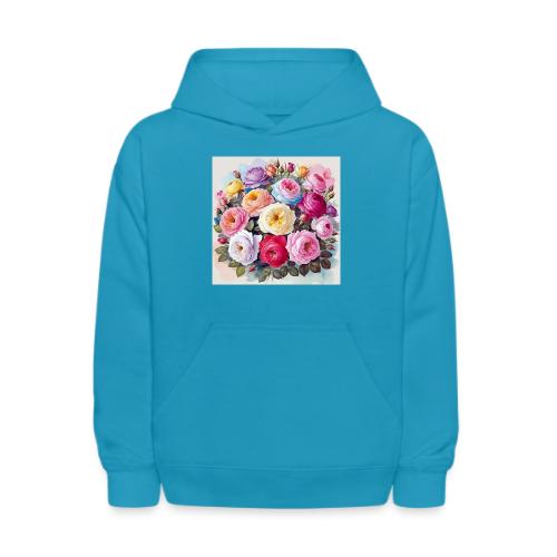 beautiful flowers floral design, wellness, nature - Kids' Hoodie