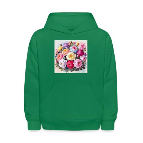 beautiful flowers floral design, wellness, nature - Kids' Hoodie