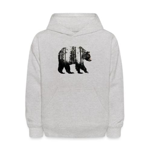Evergreen Bear Silhouette - Kids' Hoodie