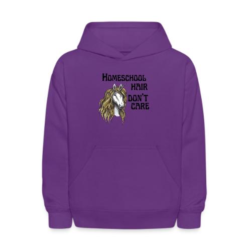 Homeschool Hair Don't Care - Kids' Hoodie
