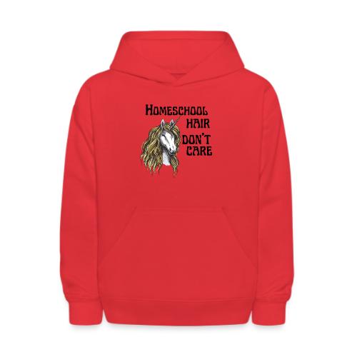Homeschool Hair Don't Care - Kids' Hoodie