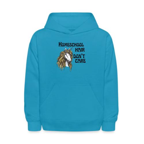 Homeschool Hair Don't Care - Kids' Hoodie