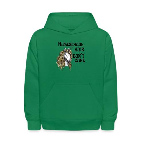 Homeschool Hair Don't Care - Kids' Hoodie