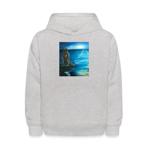 Mermaid over looking the sea - Kids' Hoodie