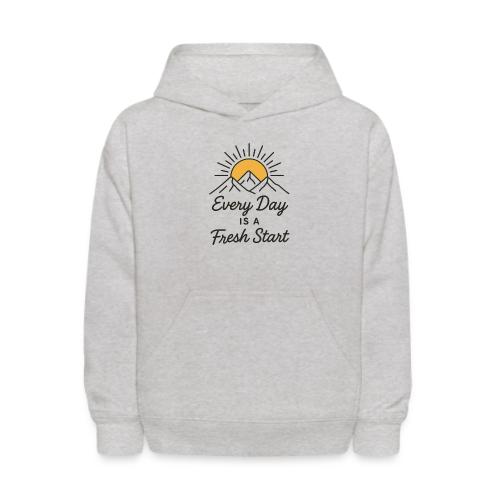Inspirational Mountain Sunrise Motif - Kids' Hoodie