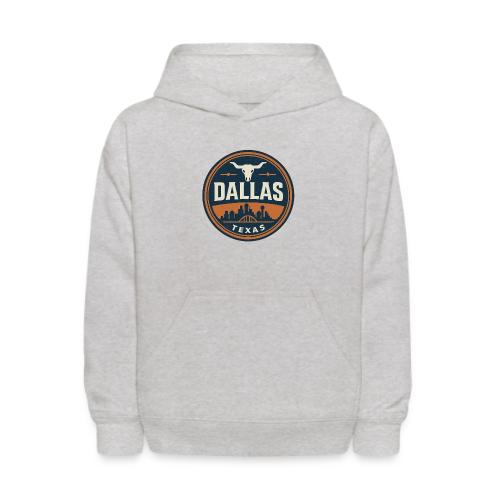 Vintage Dallas Texas Western Skyline Retro Cowboy - Kids' Hoodie