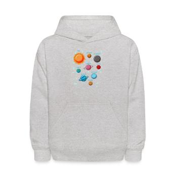 Astronomy Planets In System Space Gift Science - Kids' Hoodie - heather gray - Front