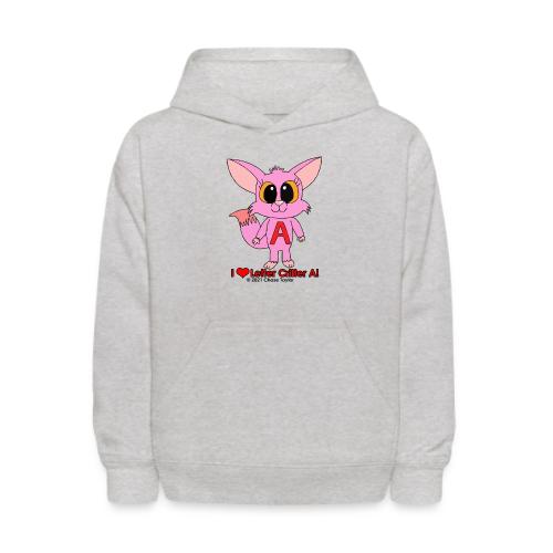 I Heart Letter Critter A - Kids' Hoodie