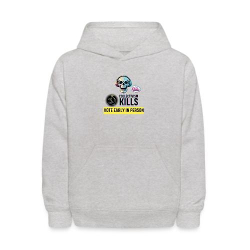 Collectivism Kills Transparent -black font - Kids' Hoodie