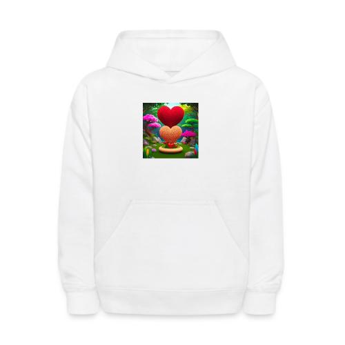 Double Heart, fantasy, nature and fantasy - Kids' Hoodie