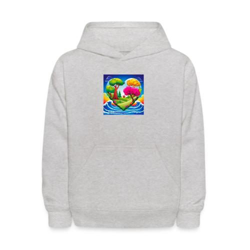 Heart, fantasy, landscapes, nature, fantasy - Kids' Hoodie