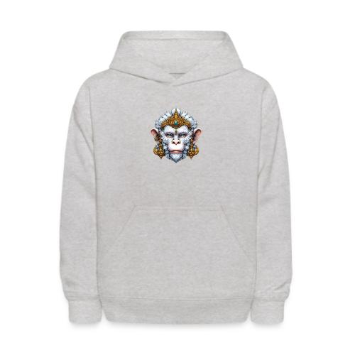 Thai Hanuman Monkey Deity Mask - Kids' Hoodie
