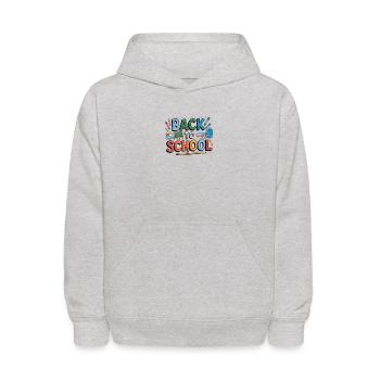 Back to School - Kids' Hoodie - heather gray - Front