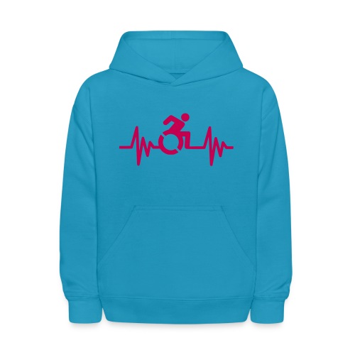 Wheelchair user with a heartbeat * - Kids' Hoodie