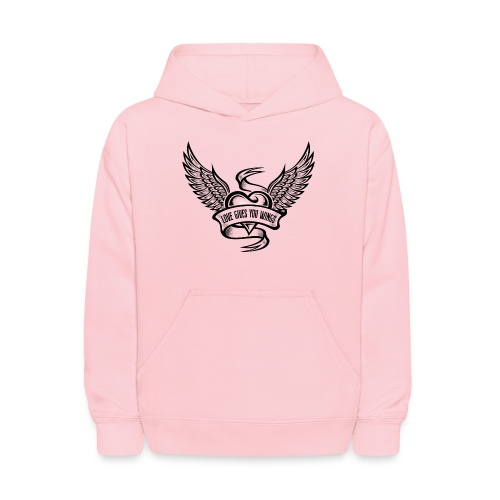 Love Gives You Wings, Heart With Wings - Kids' Hoodie