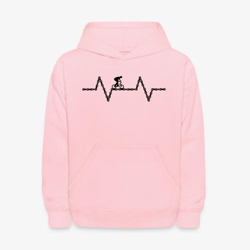 bmx bike heartbeat - Kids' Hoodie
