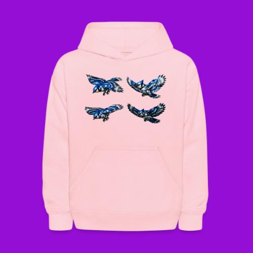 Silver Blue Jay Flight Stages - Kids' Hoodie