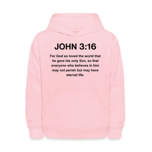 John 3:16 Christian Apparel – Bible Verse Clothing - Kids' Hoodie