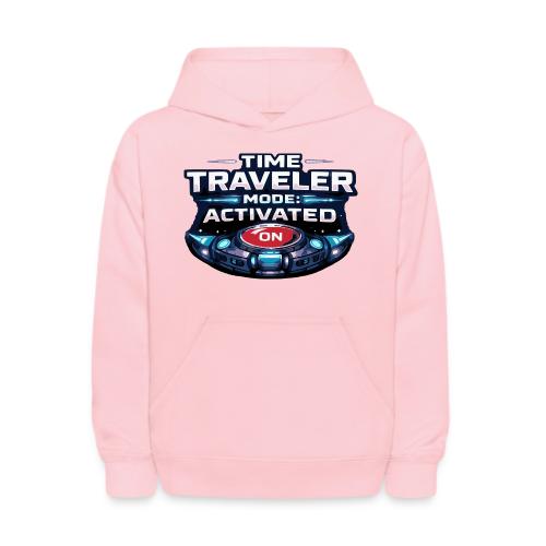 Time Traveler Mode – Futuristic Neon Sci-Fi Tee - Kids' Hoodie