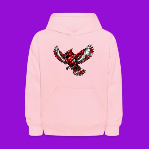 Silver Cardinal in Flight - Kids' Hoodie