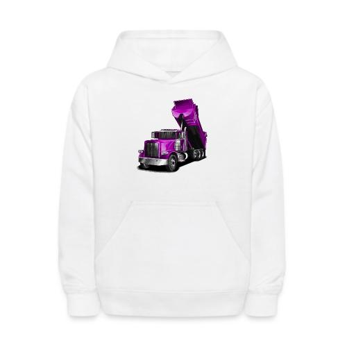 Dump Truck Purple - Kids' Hoodie