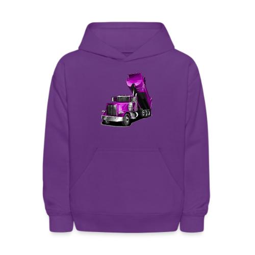 Dump Truck Purple - Kids' Hoodie