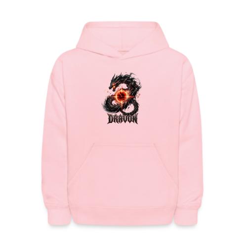 Dravon Fire Dragon Dark Fantasy Graphic T-Shirt - Kids' Hoodie