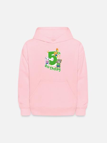 Talking Tom & Friends 5th Birthday - Kids' Hoodie - pink
