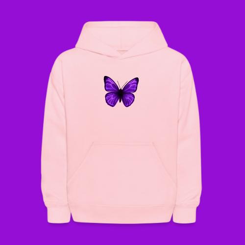 Neon Purple Butterfly - Kids' Hoodie