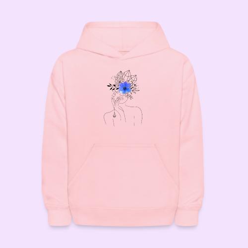 Third Eye Flower Goddess - Crystal Design - Kids' Hoodie