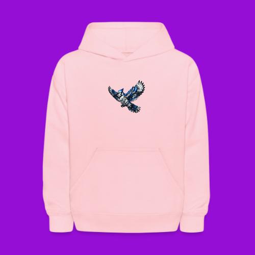 Silver Blue Jay in Flight - Kids' Hoodie