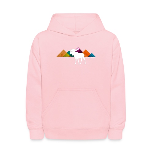 Moose and Mountains Design - Kids' Hoodie