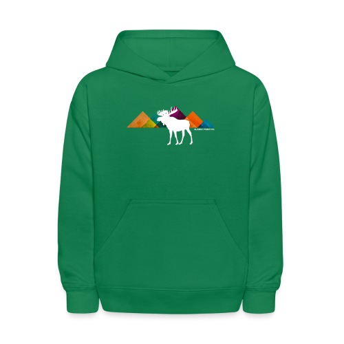 Moose and Mountains Design - Kids' Hoodie