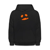 Big Scary Orange in Black Shocked Pumpkin Face Hal - Kids' Hoodie