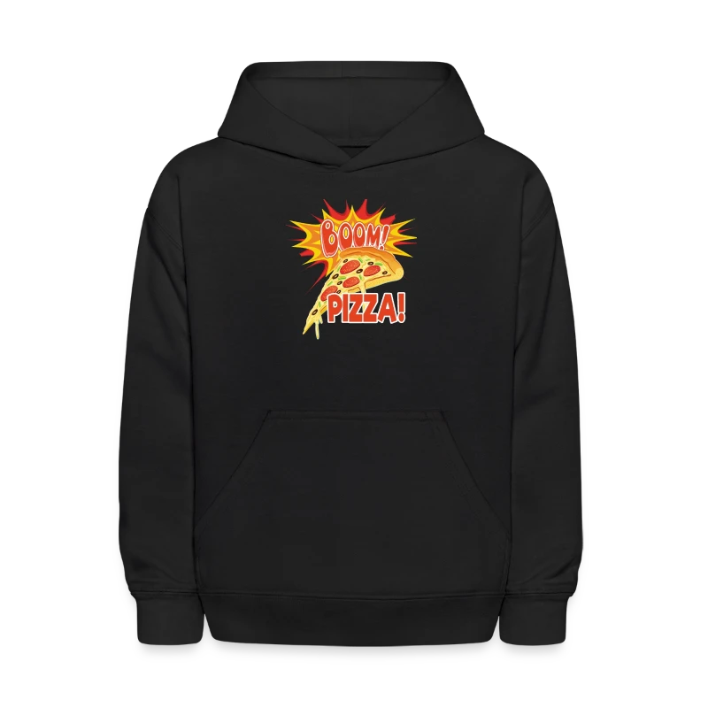 Boom Pizza Comic Funny Boom Pizza Shirt - Kids' Hoodie