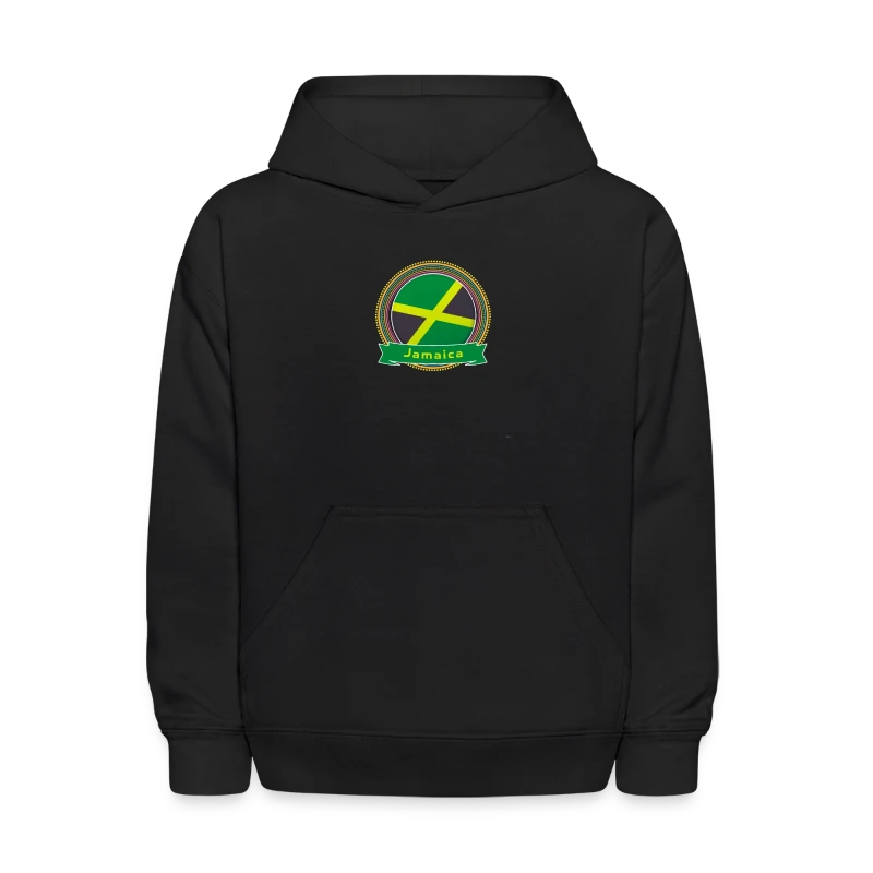 Jamaica Happy Holi Color Framed Jamaica Flag Banne - Kids' Hoodie
