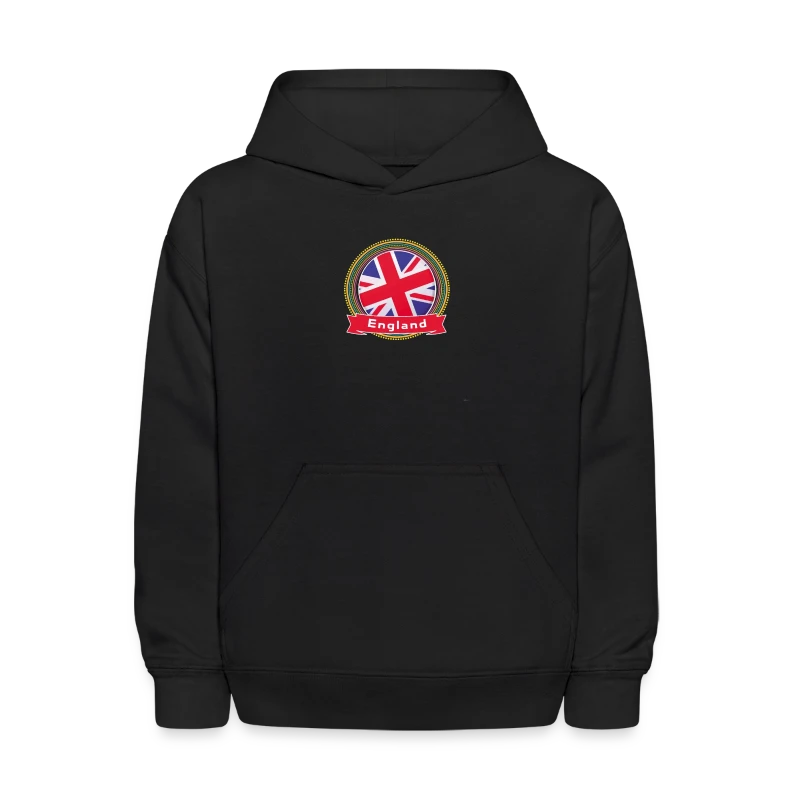England Happy Holi Color Framed England Flag Banne - Kids' Hoodie