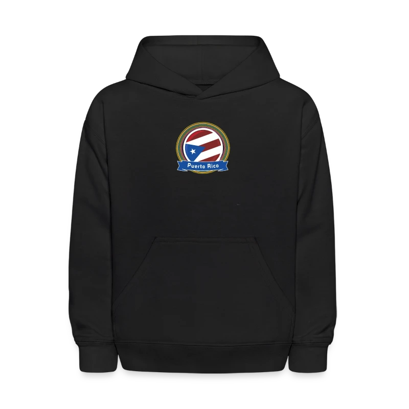 Puerto Rico Happy Holi Color Framed Puerto Rico - Kids' Hoodie