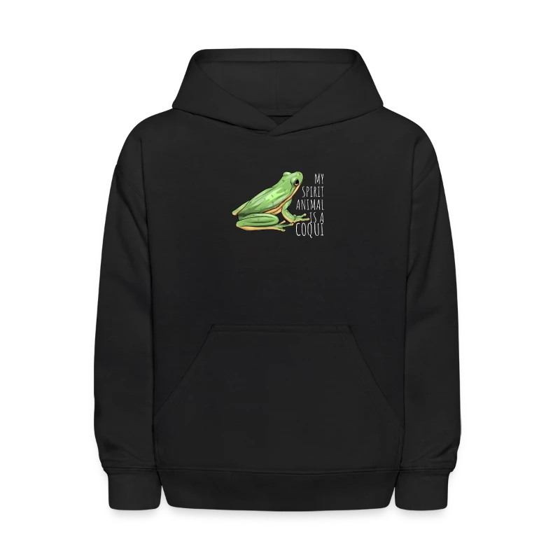 My Spirit Animal is a Coqui Boricua Puerto Rico Re - Kids' Hoodie