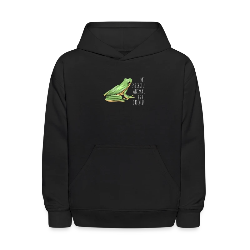 Mi Espiritu Animal es el Coqui Boricua Puerto Rico - Kids' Hoodie