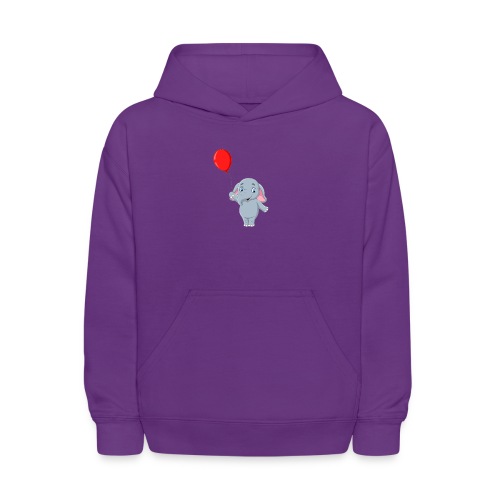 Baby Elephant Holding A Balloon - Kids' Hoodie