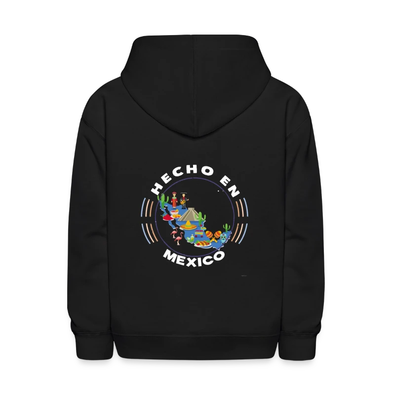 Hecho En Mexico Shirt Vintage Mexico Map - Kids' Hoodie